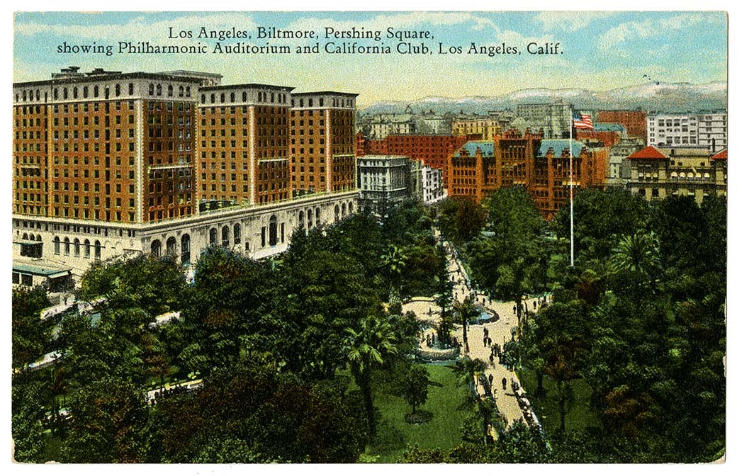 Los Angeles, Biltmore, Pershing Square, showing Philharm
